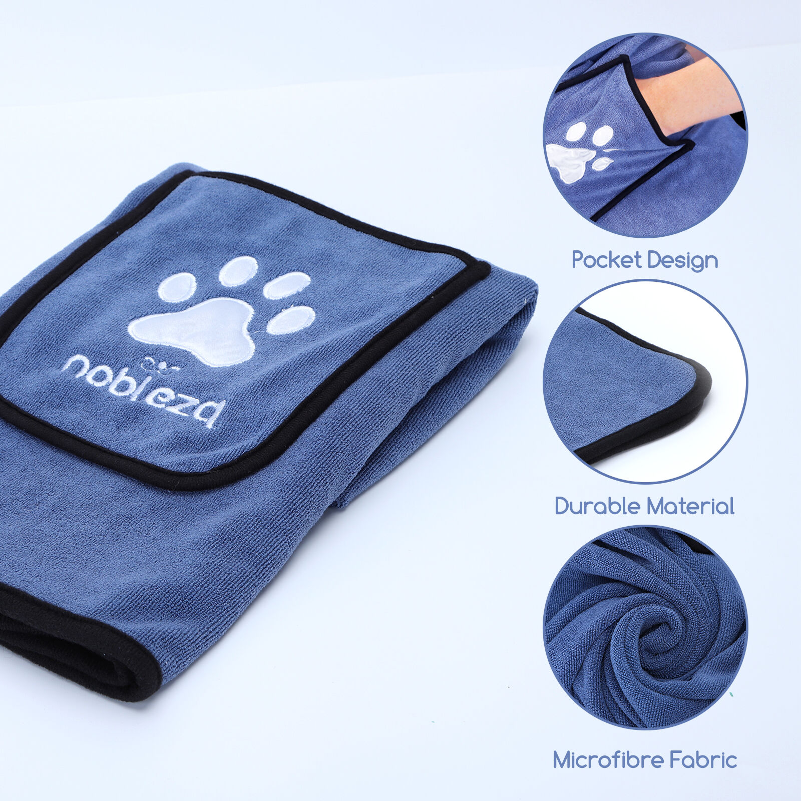 Nobleza Toalla para Perros, Toallas Suaves y Duraderas, Ultra Absorbente, Toalla de Secado para Perros Grandes y Peque&ntilde;os, , large Imagen numero 2