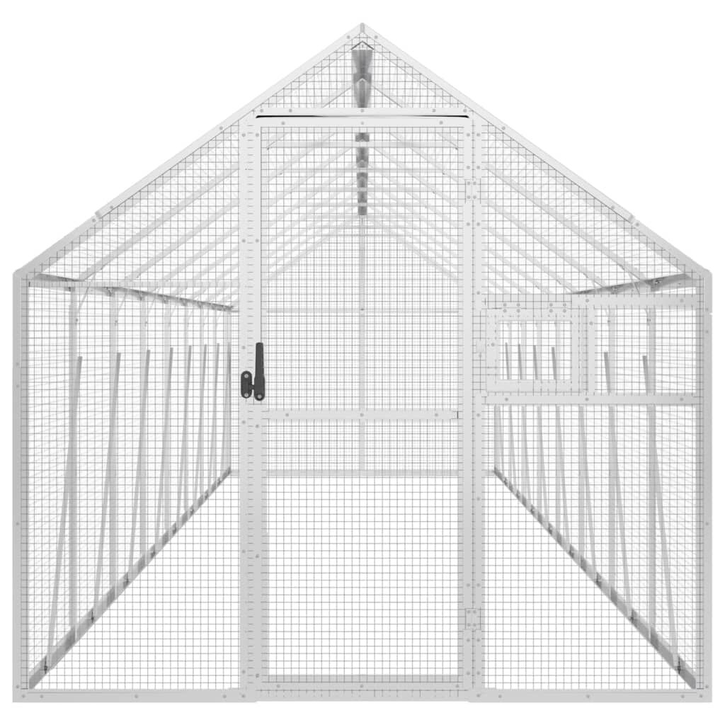 vidaXL Pajarera de aluminio color plateado para pájaro thumbnail