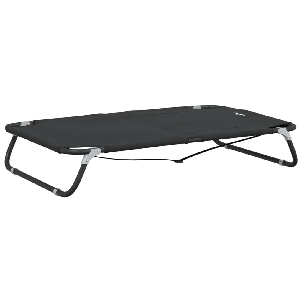 vidaXL Cama para perros plegable tela oxford y acero gris antracita, , large Imagen numero 1