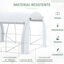 Outsunny Invernadero de T&uacute;nel de Jard&iacute;n 3x3x2 m con Puerta y 6 Ventanas Enrollables de Polietileno 140 g/m&sup2; y Acero Galvanizado para Cultivos Plantas Flores Blanco, , large indicador imagen numero 4