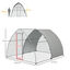 PawHut Gallinero para Exterior 304x560x220 cm Gallinero para Gallinas de Acero Galvanizado Cubierta de Tela Oxford Resistente a los Rayos UV e Impermeable para Patio Plata, , large indicador imagen numero 8