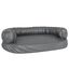 Vidaxl sofá acolchado rectangular gris para perros, , large indicador imagen numero 1