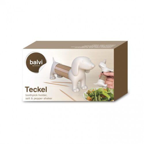 Palillero Teckel con forma de perro color Blanco, , large Imagen numero 2