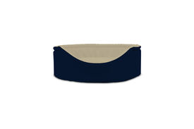 Gauty Cama Redonda Tela Impermeable azul y beige para Perros y Gatos 