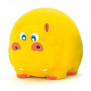 Hipopótamo de látex para perros color Amarillo