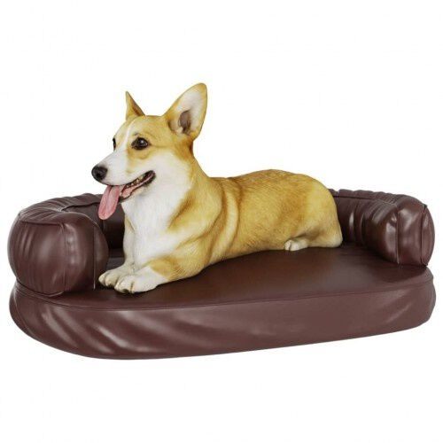Vidaxl cama rectangular marr&oacute;n para perros, , large Imagen numero 1