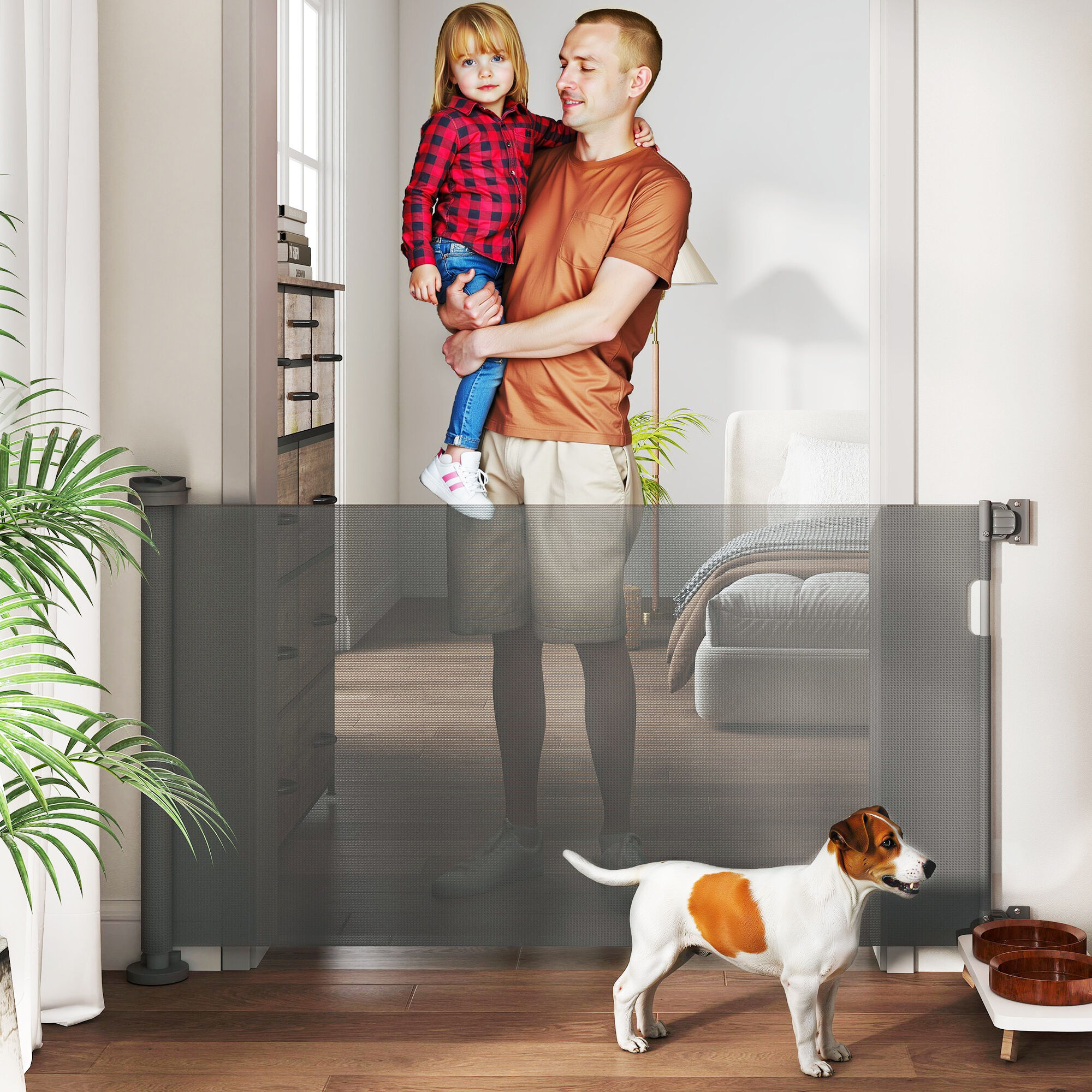 PawHut Barrera para Perros Gris thumbnail