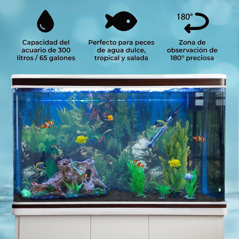 MonsterShop Acuario Completo con Mueble Blanco para peces thumbnail