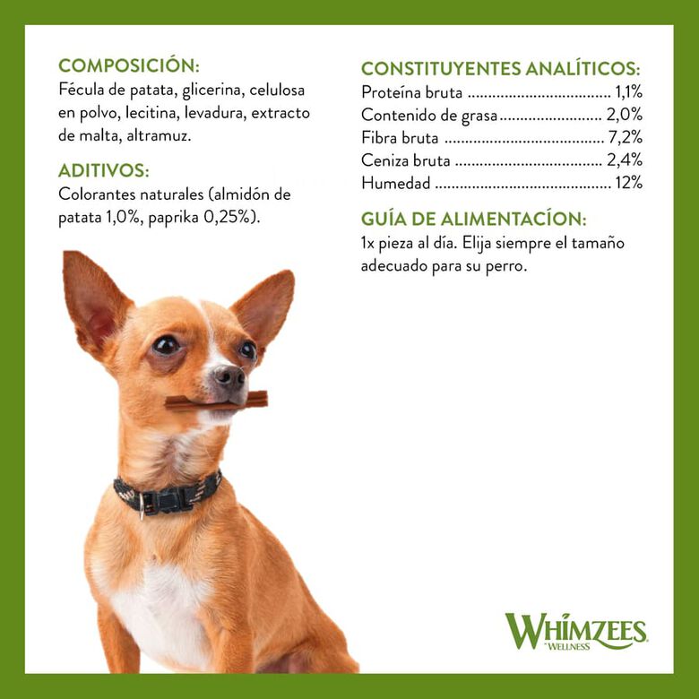 Whimzees Snacks Dentales Stix para perros de razas pequeñas thumbnail