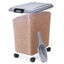 Nobleza - Contenedor de Comida para Mascotas 30L, Mascotas Caja de Alimentos con Ruedas Contenedor, Tapa abatible, hermética, Transparente, Ruedas y Pala, para Comida para Perros y Gatos, Gris, , large indicador imagen numero 1