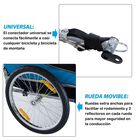 Remolque de bicicleta PawHut para perros color Azul/Negro, , large image number null