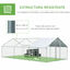 PawHut Conjunto de 1 Gallinero de Madera con Bandeja Extraíble y Perchas 147x93,5x89,5 cm y 1 Gallinero para Exterior Grande de Metal Galvanizado 3x6x2 m, , large indicador imagen numero 4