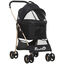 PawHut 3 en 1 Cochecito para Mascotas Carrito para Perros y Gatos Desmontable Bolsa de Transporte Plegable con Cesta de Almacenaje y Frenos Tela Oxford 600D Carga 15 kg 82x49,5x98 cm Negro., , large indicador imagen numero 1