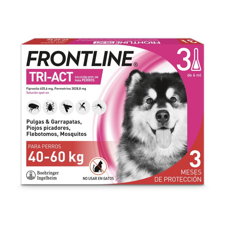 Frontline Tri-Act Pipetas Antiparasitarias para perros 40 - 60 kg, , large image number null