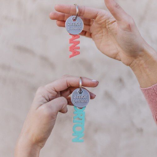 Seron llavero personalizado amor perruno coral , , large Imagen numero 3