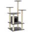 Vidaxl rascador árbol 4 pisos con casa gris oscuro para gatos, , large indicador imagen numero 1