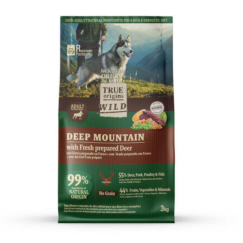 True Origins Wild Deep Mountain Ciervo Pienso para perros