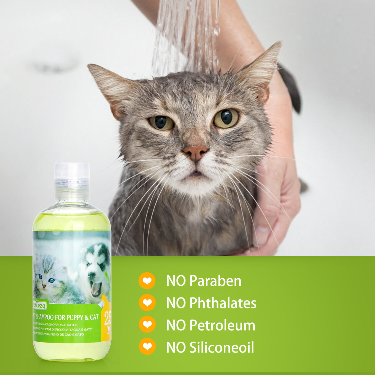 Nobleza Champ&uacute; para Perros Gatos Piel Sensible y Atopica, Champ&uacute; Cachorro y Gatito con Fragancia de Coco, Champ&uacute; Perro Dermatitis y Anti olores |Sin Parabenos, Ftalatos o SLS |pH Adaptado| 250ml, , large Imagen numero 2