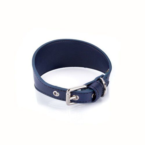 Collar de cuero vegano Pamppy especial galgos color Azul, , large Imagen numero 1