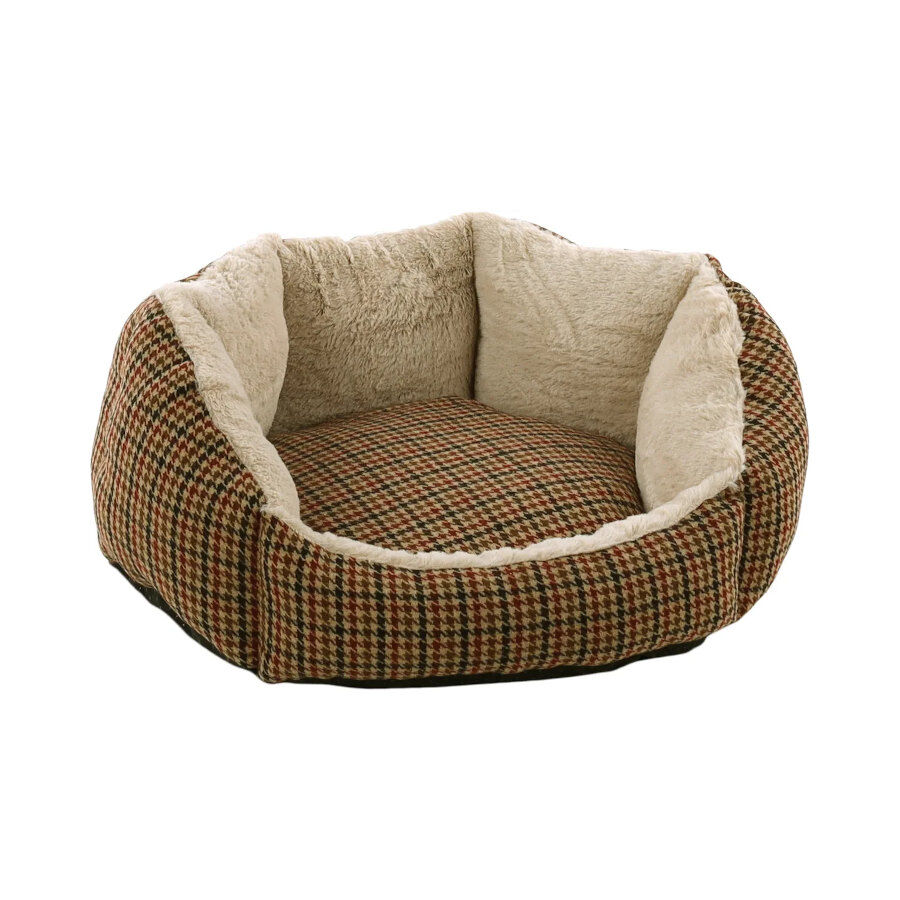 Flamingo Marlena Pent&aacute;gono Rojo/Beige con Cremallera Cama para perros, , large Imagen numero 2