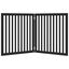 vidaXL Puerta para perros plegable 2 paneles madera álamo negra 160 cm, , large indicador imagen numero 4