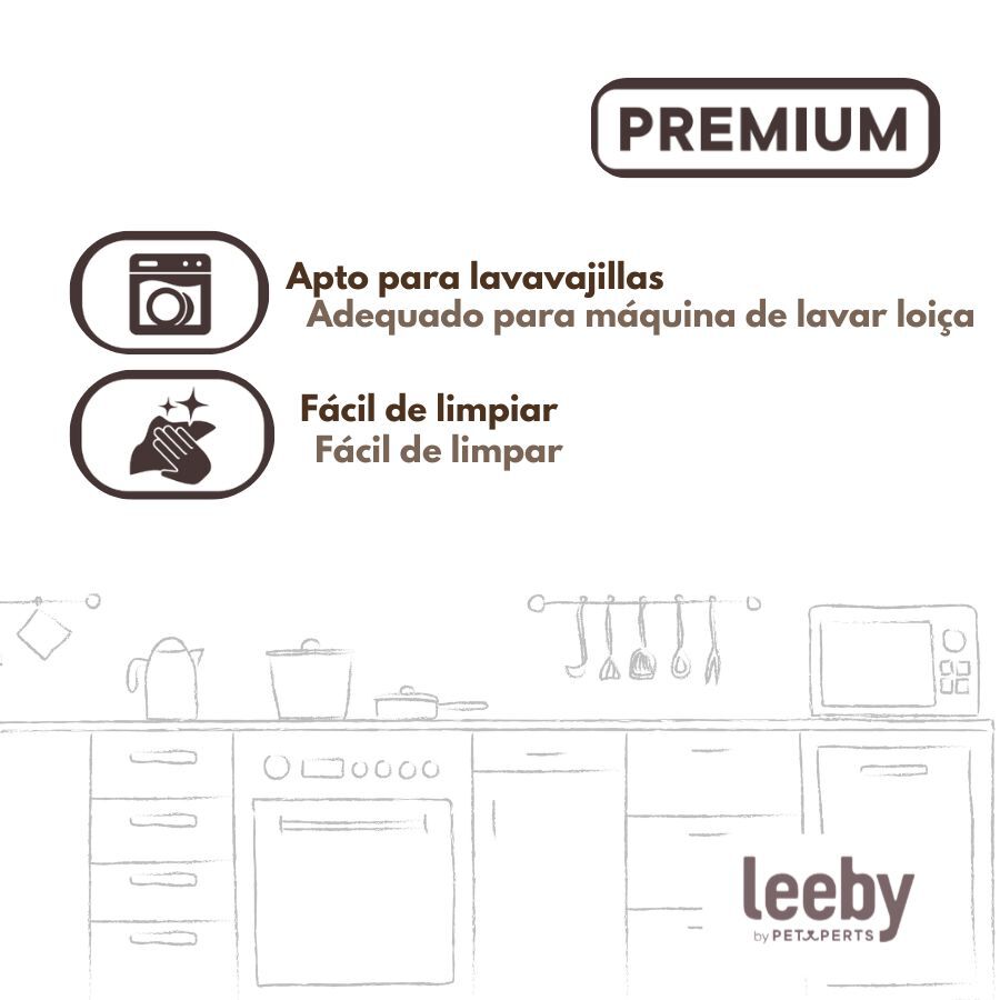 Leeby Comedero de Cer&aacute;mica Estampado Lim&oacute;n para gatos, , large Imagen numero 5