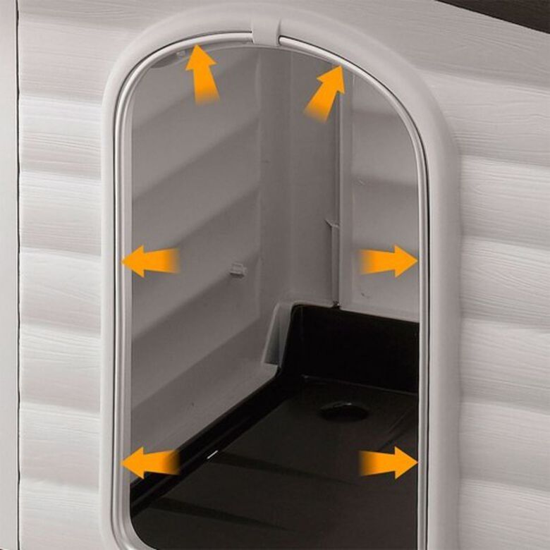 Caseta de plástico Villa 90 Ferplast para perros color Gris thumbnail