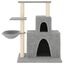 vidaXL Rascador para gatos con postes de sisal gris claro 83 cm, , large indicador imagen numero 2