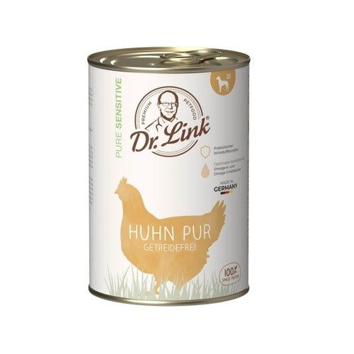 Dr. Link lata comida h&uacute;meda sabor pollo para perros, , large Imagen numero 1