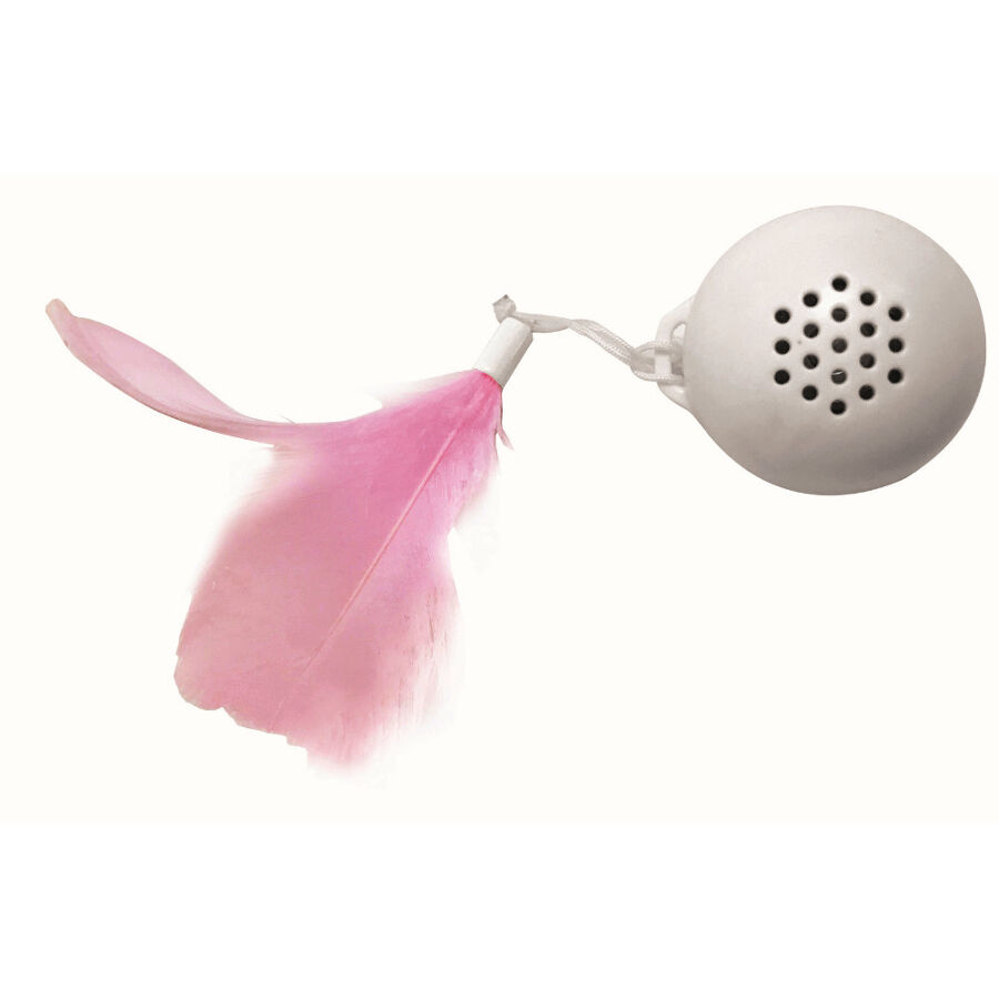 M-Pets Swing Bola blanca y rosa para gatos