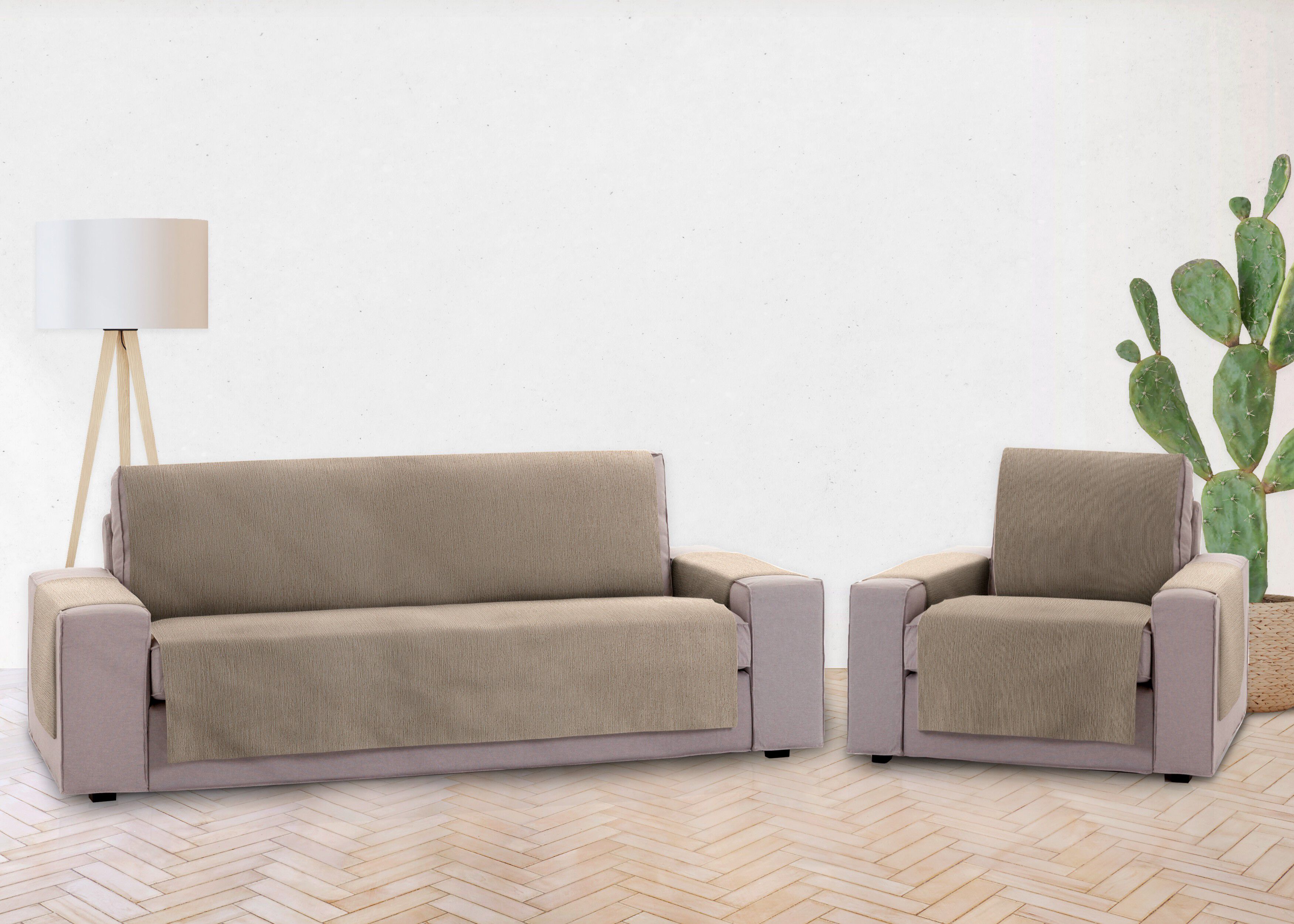 Vipalia Protector Funda Sofa. Cubresofa. Chenilla Lisa. Dise&ntilde;o Elite. Color Vison. 4 Plazas, , large Imagen numero 3