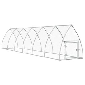 Vidaxl Jaula Para Conejos Acero Galvanizado Plateado 