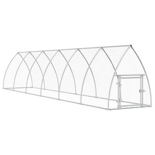 Vidaxl Jaula Para Conejos Acero Galvanizado Plateado 