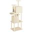 vidaXL Rascador para gatos con postes de sisal crema 180 cm, , large indicador imagen numero 4