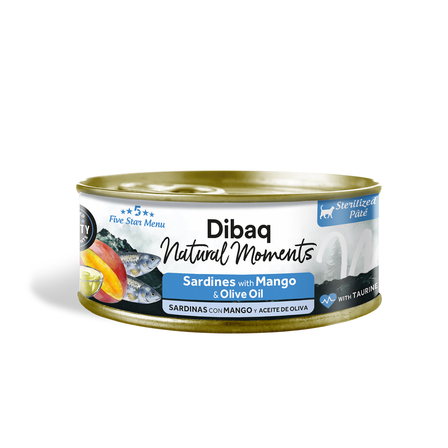 Dibaq Natural Moments 5 Star Esterilizados de Sardinas con Mango, 12 latas x 70gr, , large Imagen numero 1