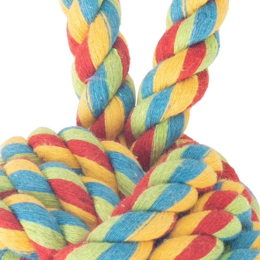 Tootoy! Pull Handle Rope Ball Multicolor pelota de cuerda con asa para perros thumbnail