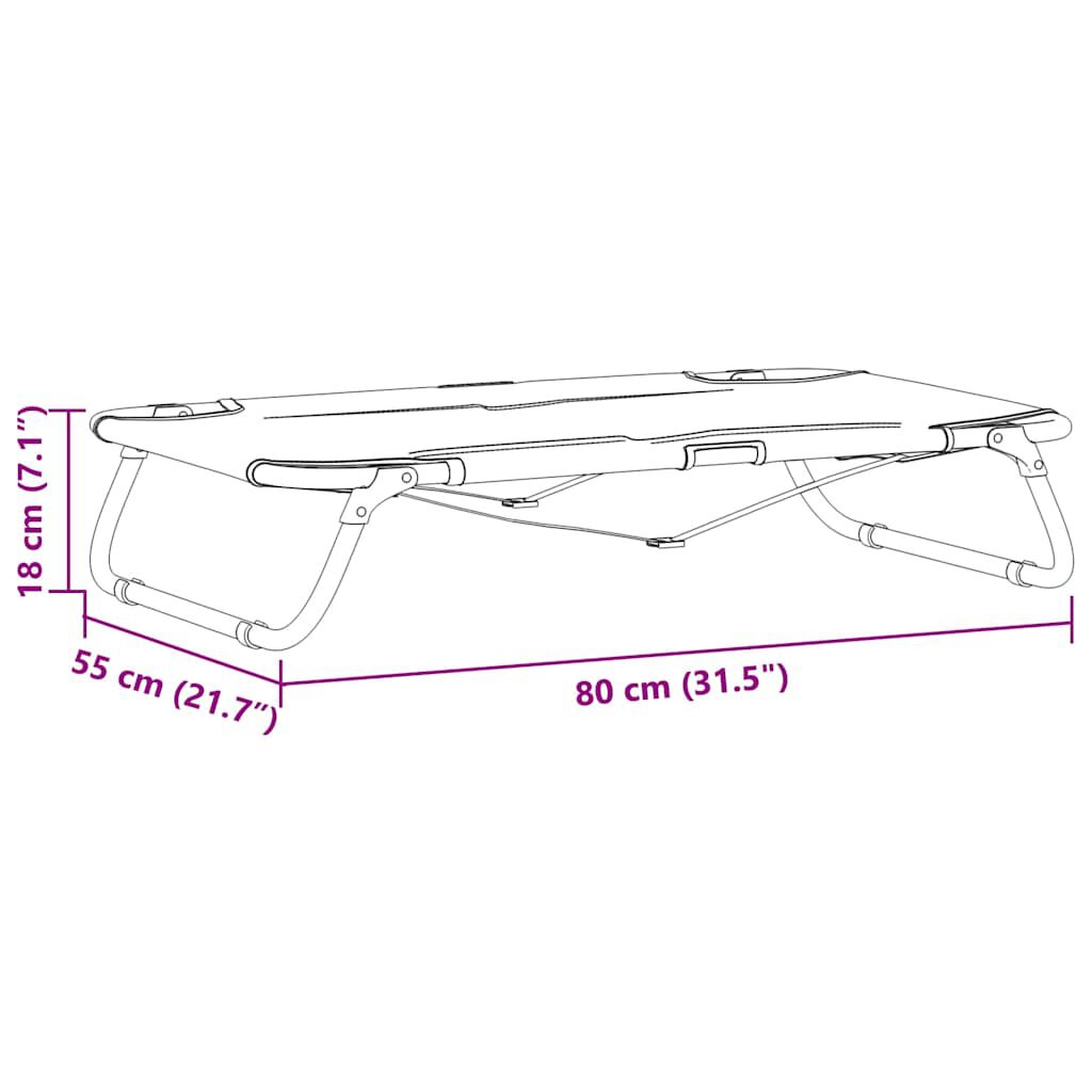 vidaXL Cama para Perros Plegable Sof&aacute; Silla Tela Oxford y Acero Gris Antracita, , large Imagen numero 10