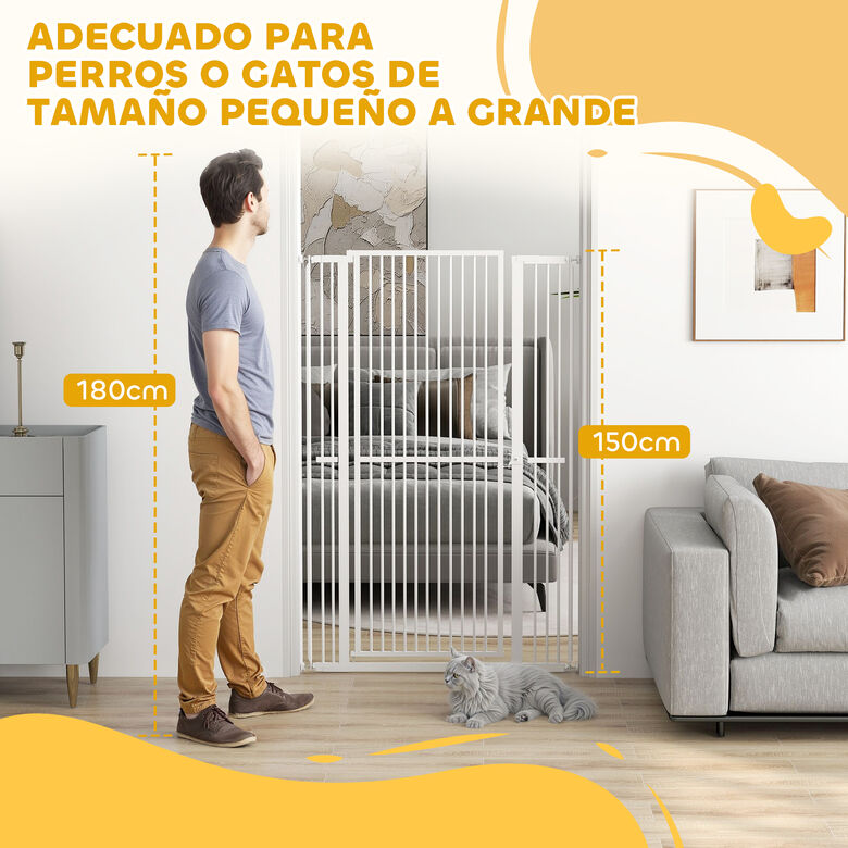 PawHut Barrera de Seguridad Blanca para Gatos thumbnail
