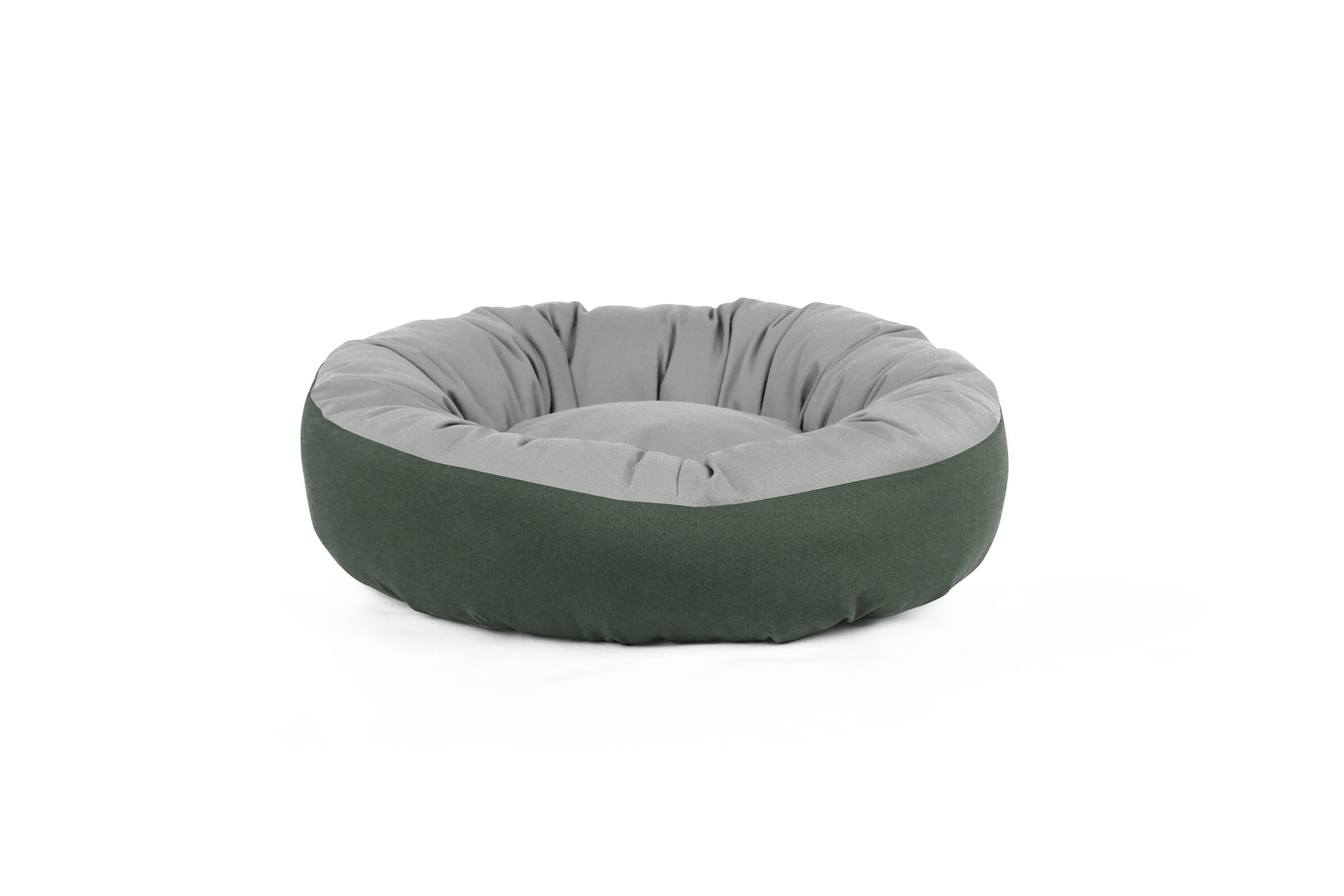 Gauty Cama Redonda para Perros y Gatos  Tela de sarga - Verde y gris, , large Imagen numero 1