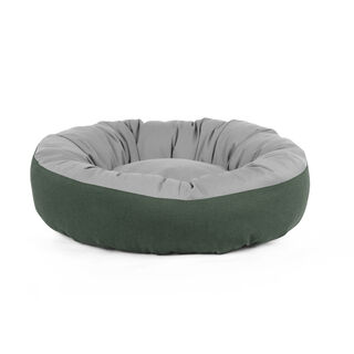Gauty Cama Redonda Tela de sarga  Verde y gris para Perros y Gatos 