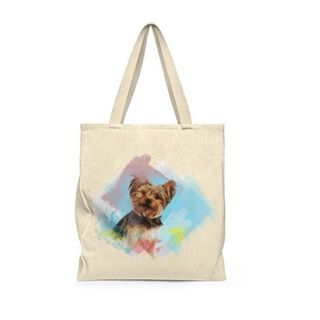Mascochula bolsa acuarela personalizada con tu mascota multicolor