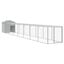 vidaXL Gallinero con corral acero galvanizado gris claro 117x609x123cm, , large indicador imagen numero 17