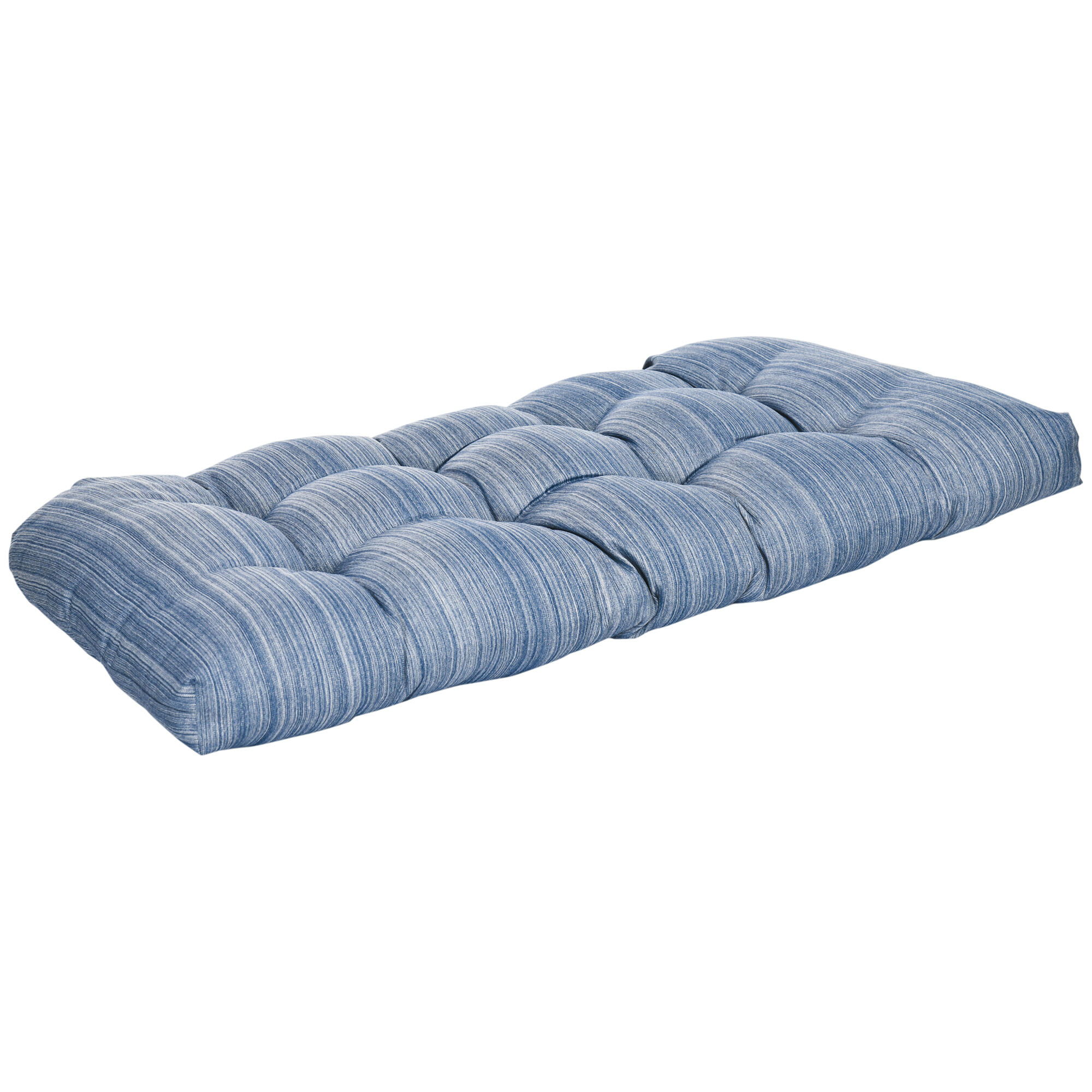 Outsunny Coj&iacute;n para Banco de 2 Plazas 110x48x8 cm Coj&iacute;n Rectangular para Interiores y Exteriores Lavable con 8 Puntadas y Asiento C&oacute;modo para Sillas Sof&aacute;s Azul, , large Imagen numero 1