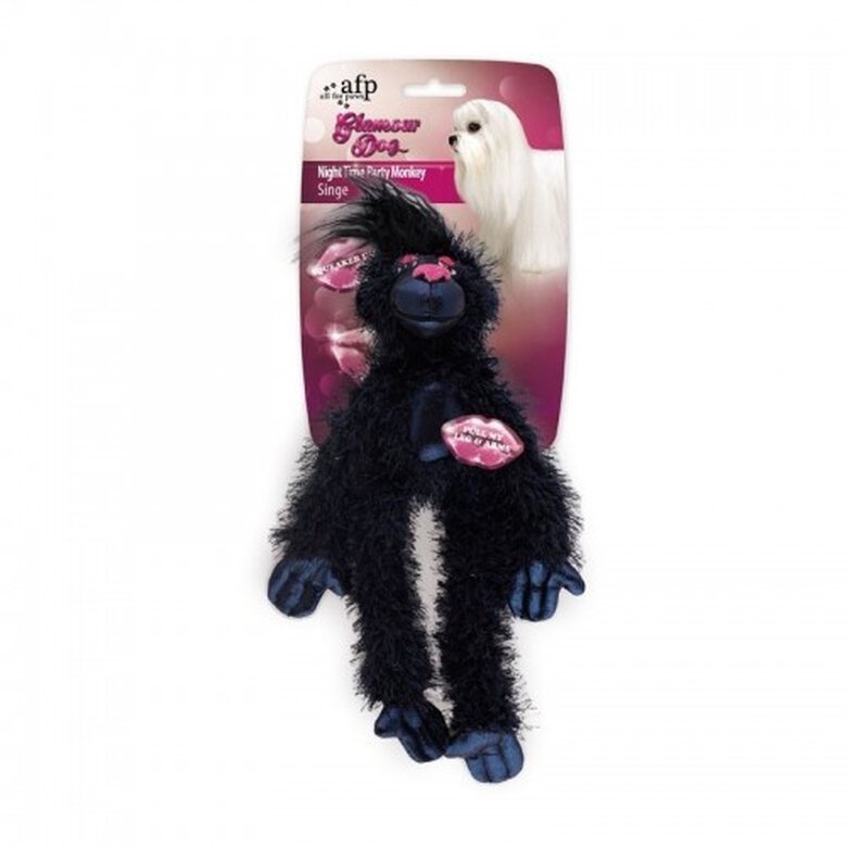All for paws mono de peluche negro para perros, , large image number null