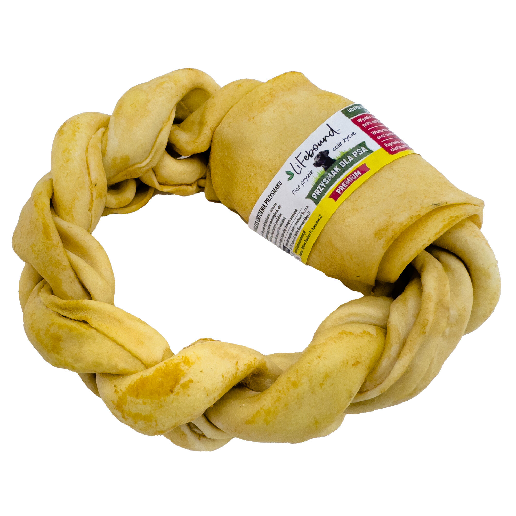 Lifebound Hueso masticable trenzado de cuero de ternera, lote de 6, 15 cm, , large Imagen numero 1