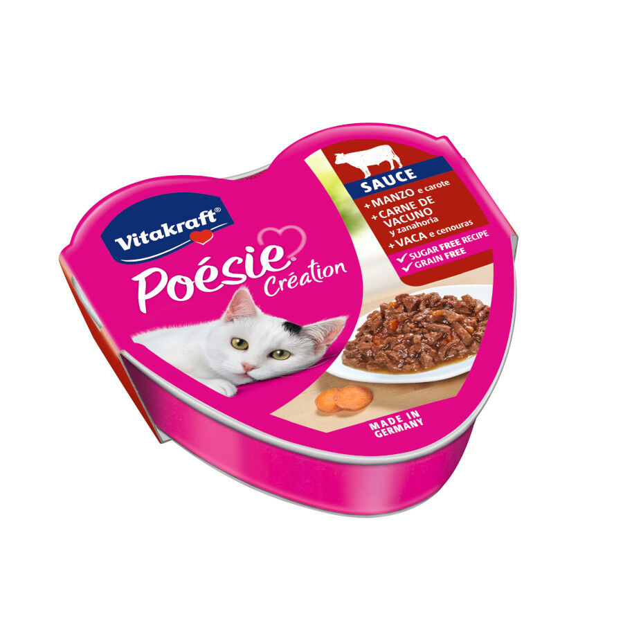 85 g Vitakraft Po&eacute;sie Ternera tarrina en salsa para gatos, , large Imagen numero 1