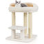 COSTWAY &Aacute;rbol Rascador para Gatos, 61 cm Torre para Gato con C&oacute;moda Cama y Manta de Peluche, 3 Postes Rascador de Sisal, Plataforma Acolchada, &Aacute;rbol Gatos Peque&ntilde;o, Ahorrar Espacio, Blanco, , large indicador imagen numero 1
