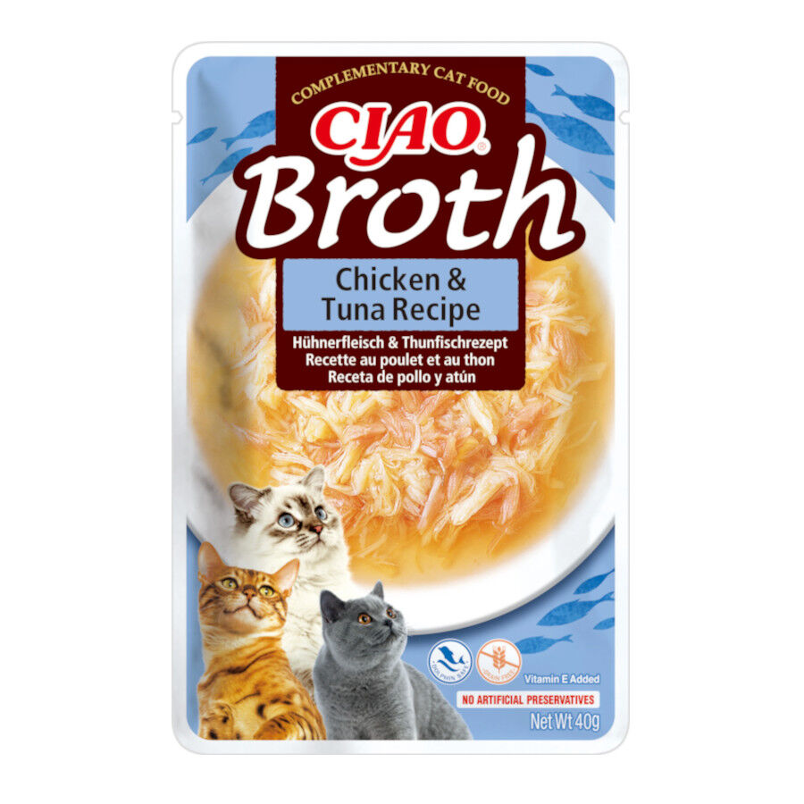40 g Ciao Broth Sopa Pollo y At&uacute;n para gatos, , large Imagen numero 1