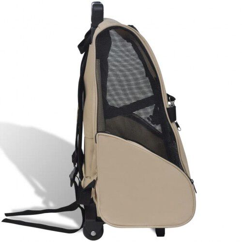 vidaXL Transport&iacute;n plegable beige para mascotas, , large Imagen numero 4