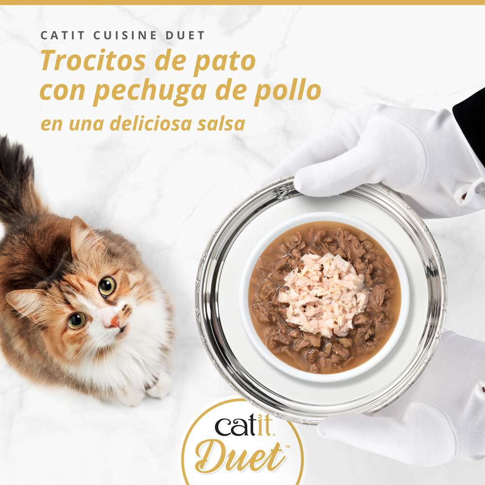 Catit Cuisine Duet Pato con Pollo, 75g, , large Imagen numero 2